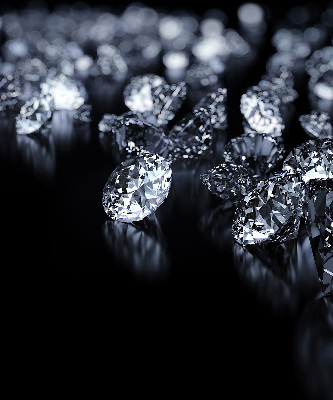 Fabric roller blind Diamonds and sparkle