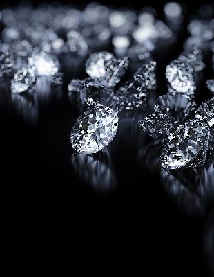 Fabric roller blind Diamonds and sparkle