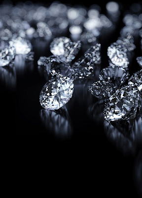 Fabric roller blind Diamonds and sparkle