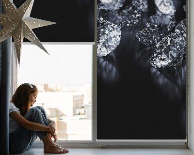 Fabric roller blind Diamonds and sparkle