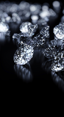 Fabric roller blind Diamonds and sparkle