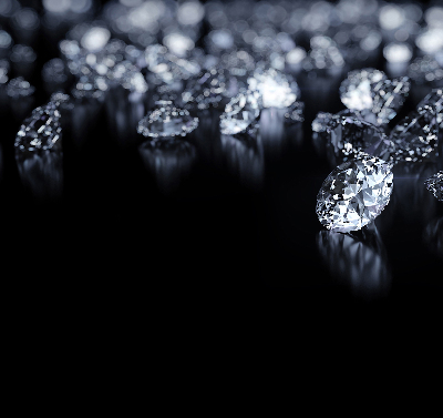 Fabric roller blind Diamonds and sparkle