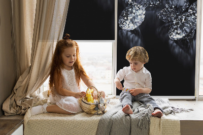 Fabric roller blind Diamonds and sparkle