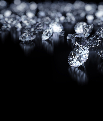 Fabric roller blind Diamonds and sparkle