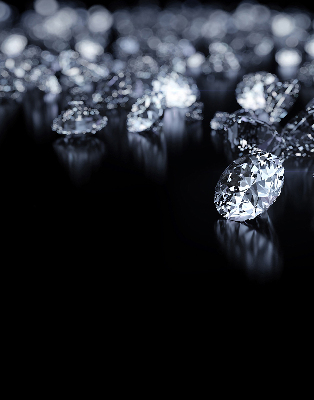 Fabric roller blind Diamonds and sparkle