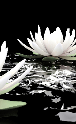 Roller blind for large window Water lilies on the surface