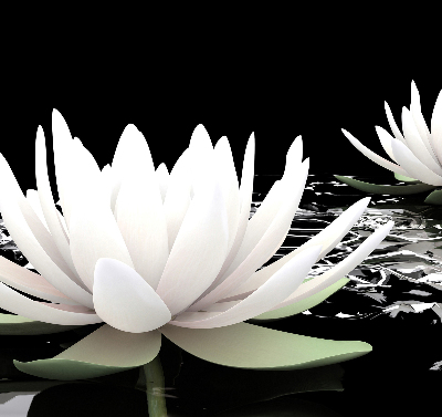 Roller blind for large window Water lilies on the surface