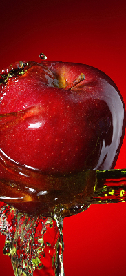 Fabric roller blind Red apple in the depths
