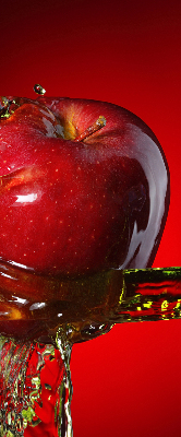 Fabric roller blind Red apple in the depths