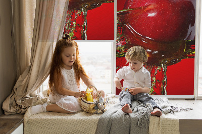 Fabric roller blind Red apple in the depths