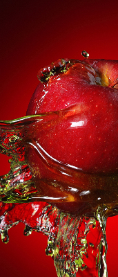 Fabric roller blind Red apple in the depths