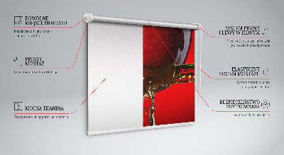 Fabric roller blind Red apple in the depths