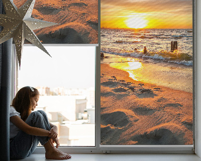 Roller blind for large window Sunset and colors