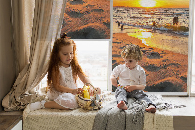 Roller blind for large window Sunset and colors
