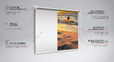 Roller blind for large window Sunset and colors