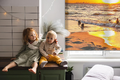 Roller blind for large window Sunset and colors