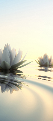 Fabric roller blind Water lilies