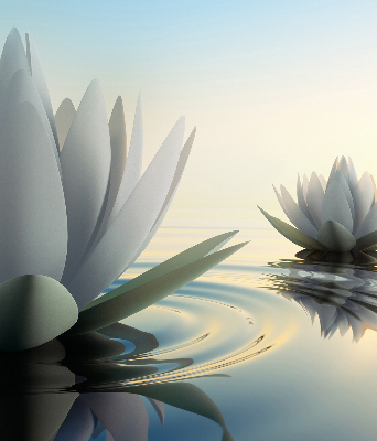 Fabric roller blind Water lilies