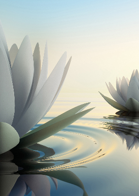 Fabric roller blind Water lilies