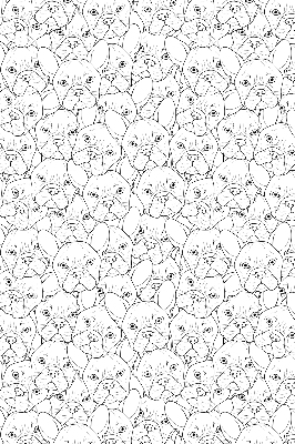 Roller blind for large window Drawn dogs