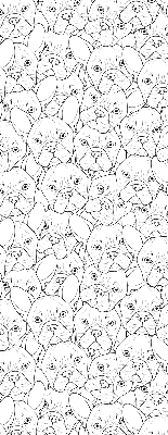 Roller blind for large window Drawn dogs