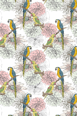 Fabric roller blind Parrots on a branch