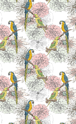 Fabric roller blind Parrots on a branch