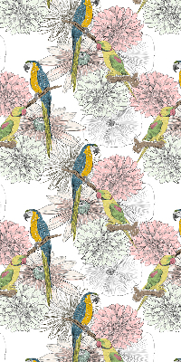 Fabric roller blind Parrots on a branch