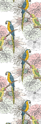 Fabric roller blind Parrots on a branch
