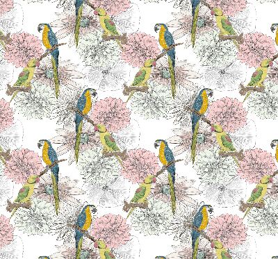 Fabric roller blind Parrots on a branch