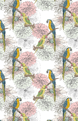 Fabric roller blind Parrots on a branch