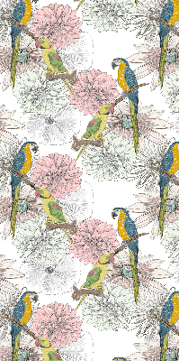 Fabric roller blind Parrots on a branch