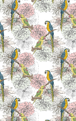 Fabric roller blind Parrots on a branch