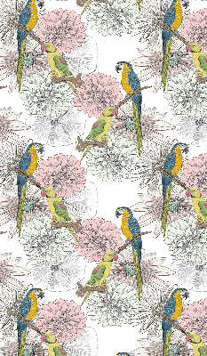 Fabric roller blind Parrots on a branch