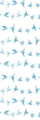 Modern roller blind Blue birds