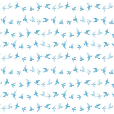 Modern roller blind Blue birds