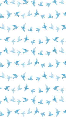 Modern roller blind Blue birds