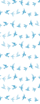 Modern roller blind Blue birds