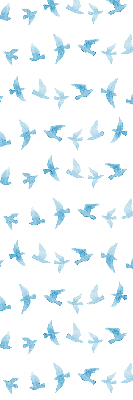 Modern roller blind Blue birds