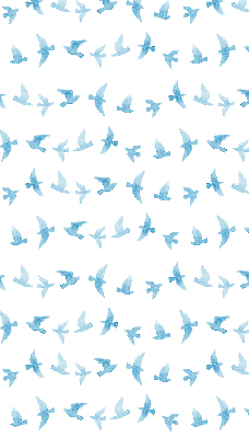 Modern roller blind Blue birds