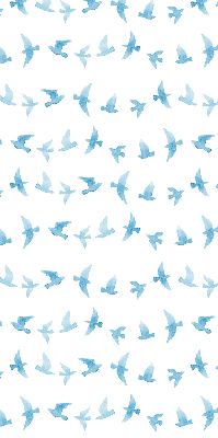 Modern roller blind Blue birds