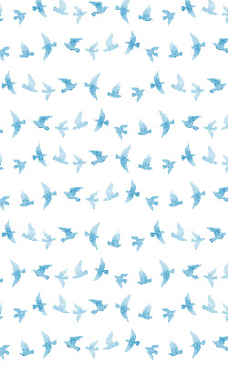 Modern roller blind Blue birds