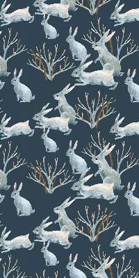 Fabric roller blind Rabbits and Sticks