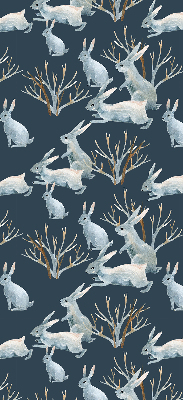 Fabric roller blind Rabbits and Sticks