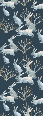 Fabric roller blind Rabbits and Sticks