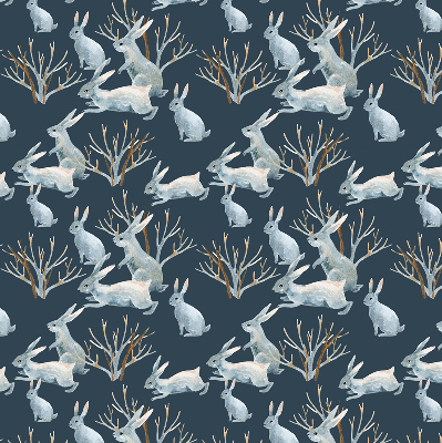 Fabric roller blind Rabbits and Sticks