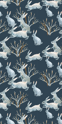 Fabric roller blind Rabbits and Sticks
