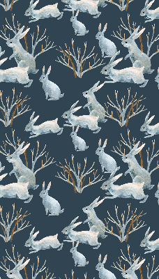 Fabric roller blind Rabbits and Sticks