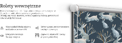 Fabric roller blind Rabbits and Sticks