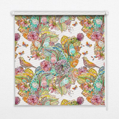 Modern roller blind Colorful pattern of nature